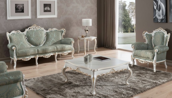Sofa set couch classic baroque furniture living room couch 5-piece sofa table