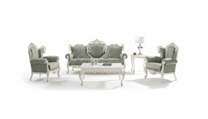 Sofa set couch classic baroque furniture living room couch 5-piece sofa table