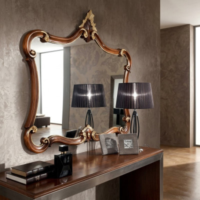 Italian wall mirror classic mirror furniture wood luxury furnishing new
