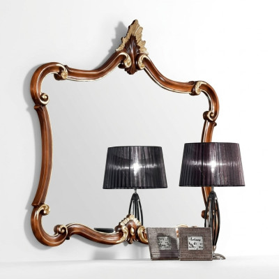 Italian wall mirror classic mirror furniture wood luxury furnishing new