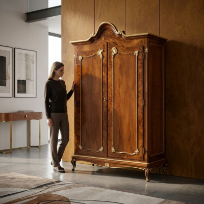 Wardrobe Wooden Cabinet Closet Solid Bedroom Furniture Wood Real Wood New