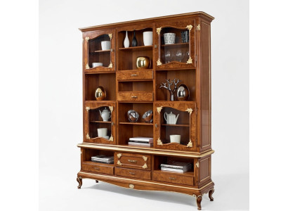 Bookshelf brown display cabinet bookcase showcase bookshelves shelves new