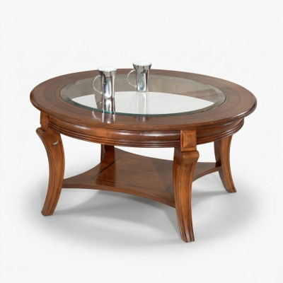 Coffee table wooden table design tables Italian furniture glass table round table brown