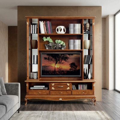 Living room wall cabinet display case wood living room furniture tv wall units design cabinets