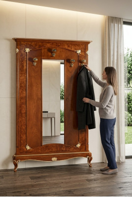 Wall wardrobe stand wood coat rack Italian furniture coat racks wood