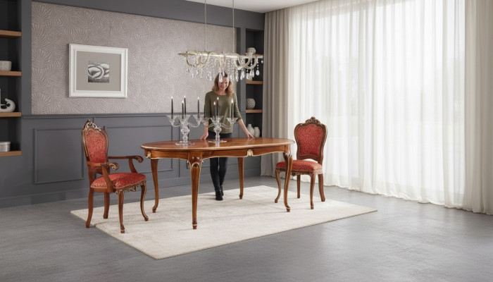 Dining Room Set Dining Group Classic Real Wood 3-Piece Set Chair Suite 2x Chairs