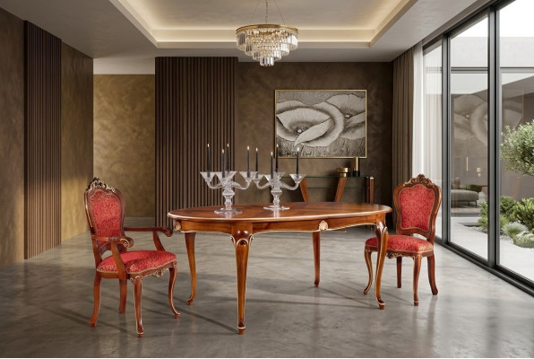 Dining Room Set Dining Group Classic Real Wood 3-Piece Set Chair Suite 2x Chairs