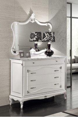 Luxury dresser mirror set wood console sideboard drawers dressers consoles