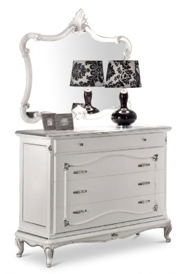 Luxury dresser mirror set wood console sideboard drawers dressers consoles