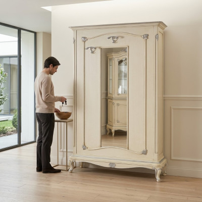 Classic wardrobe wood luxury furniture from Italy wardrobe wood cabinets