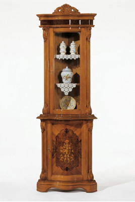 Display cabinet glass cupboard solid wood showcase living room sideboard Italian furniture
