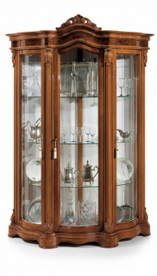 Display glass cabinet showcase living room wood sideboard Italian furniture shelf