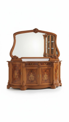 Italian furniture cabinets solid mirror 2-piece chest of drawers sideboard cabinet wood