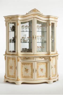 Display cabinet glass cupboard living room wood sideboard Italian furniture shelf
