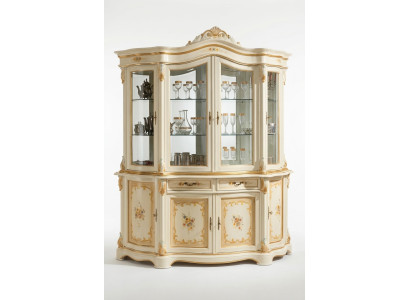 Display cabinet glass cupboard living room wood sideboard Italian furniture shelf