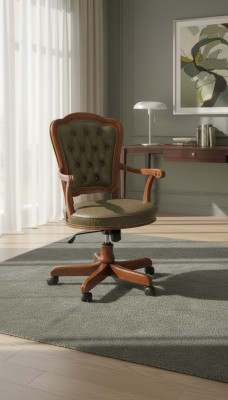 Office chair, swivel chair, Chesterfield executive chair, Italian furniture, armchair, easy chair.