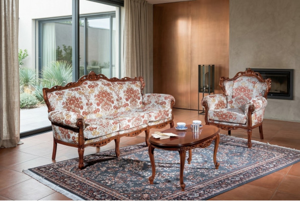 Italian sofa set classic sofa couch set coffee table 3-piece suite