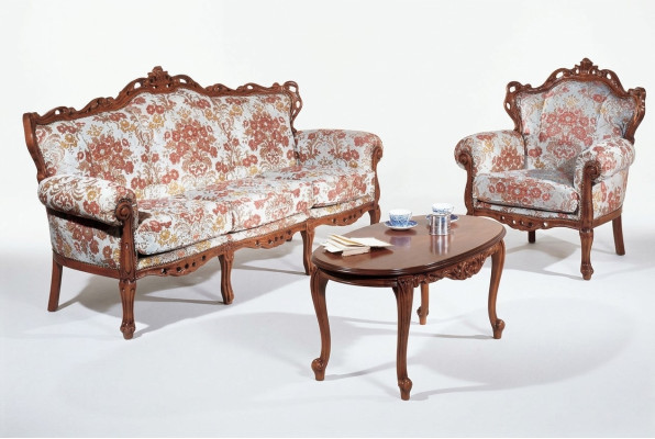 Italian sofa set classic sofa couch set coffee table 3-piece suite