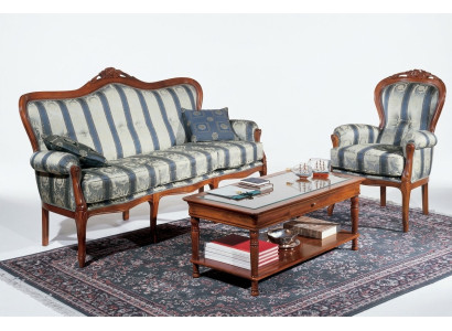 Classic sofa set couch 3+1 seater sofa couches Italian furniture textile