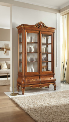 XXL glass cabinet, classic cabinets, luxury sideboard, Italian furniture sideboard