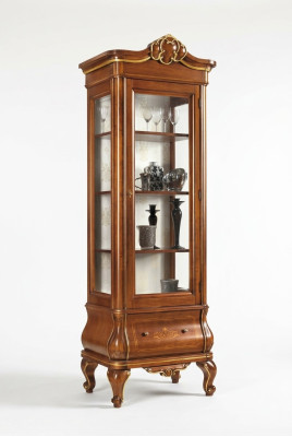 Display cabinet glass cupboard wood cabinets living room showcases Italian luxury furniture