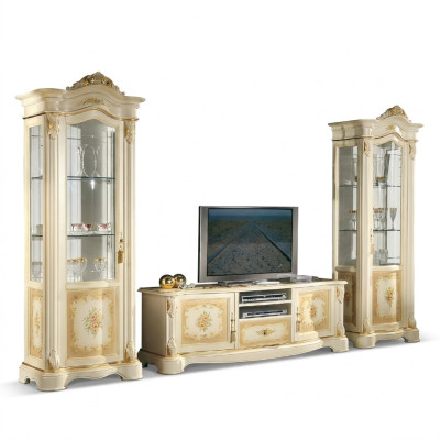 Living room 2x display cabinet wall unit cabinets design tv display cabinet set 3-piece cabinet new