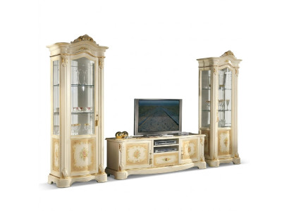 Living room 2x display cabinet wall unit cabinets design tv display cabinet set 3-piece cabinet new