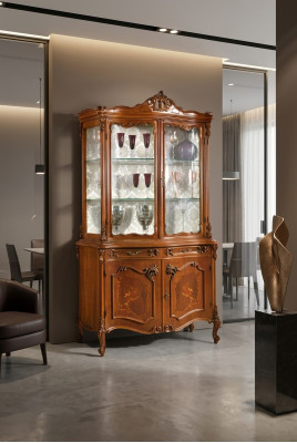 Display cabinet dining room sideboard solid wood cabinets Italian furniture glass cabinet new