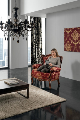 Furniture Chairs Art Deco Design Armchair Textile Living Room Lounge Luxury Design New
