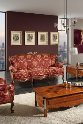 Classic 3-seater couch sofa upholstered sofas couches baroque sofa