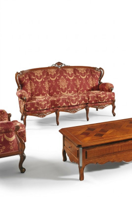 Classic 3-seater couch sofa upholstered sofas couches baroque sofa