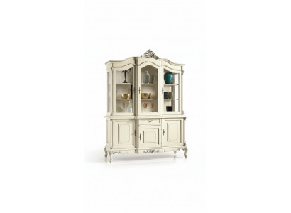 White showcase Italian luxury furniture display cabinet sideboard glass cabinets