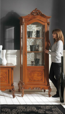 Wooden display cabinet glass cupboard solid wood display cabinet living room furniture sideboard