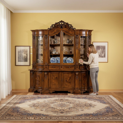 Display cabinets solid wood glass cabinet real wood display case living room furniture sideboard