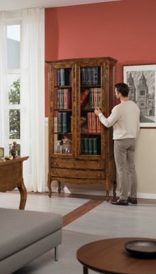 Living room display cabinet book shelf sideboard classic furniture shelves wood