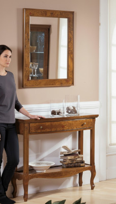 Italian furniture 2-piece set furniture style StileElisa sideboard mirror wood console