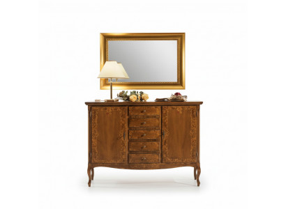 Luxury dresser mirror set wood console sideboard drawers dressers consoles