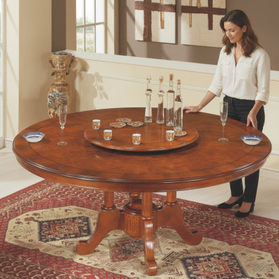 Round dining table Italian furniture dining room tables wood table brown tables