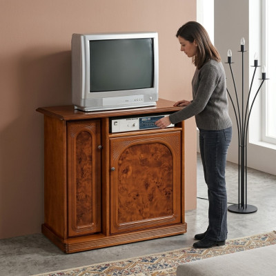 Brown TV cabinet luxury sideboard dresser living room furniture cabinets shelves wood