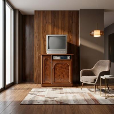 Brown TV cabinet luxury sideboard dresser living room furniture cabinets shelves wood