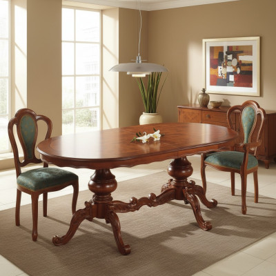 Dining set table 3-piece ensemble dining furniture set dining table 2 x chair set group