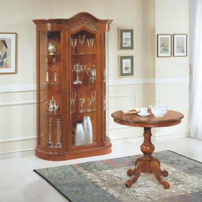 Living room table set with display cabinet, glass cabinet, cupboard, sideboard complete 2-piece. New