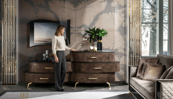 Lowboard RTV TV cabinet table living room dresser sideboard wood modern furniture