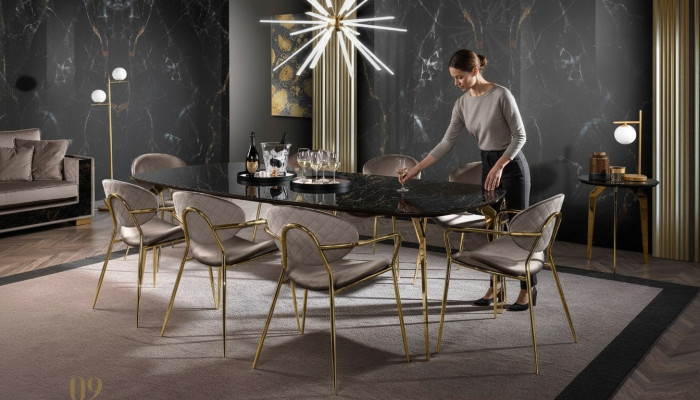 Luxury Dining Table Modern Dining Room Kitchen Dining Tables Design Table Glass 250 cm XXL