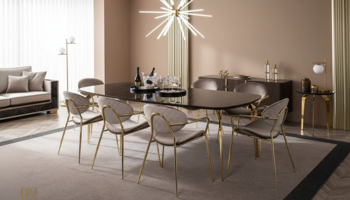 Luxury Dining Table Modern Dining Room Kitchen Dining Tables Design Table Glass 250 cm XXL