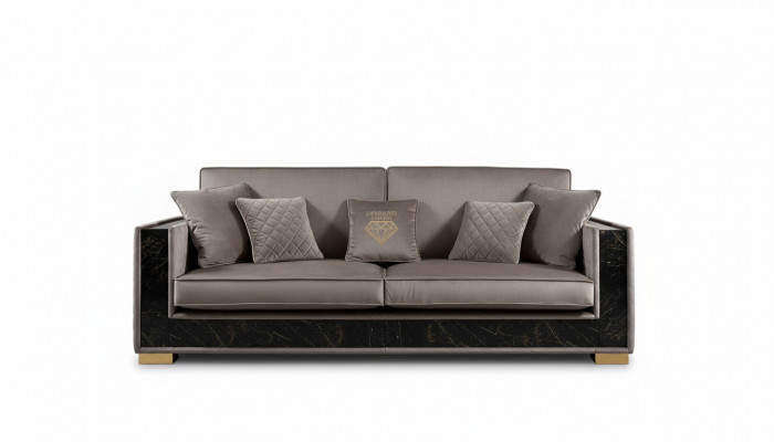 Luxury Sofa 3-Seater Modern Design Upholstered Fabric Sofas Seating Italian Furniture