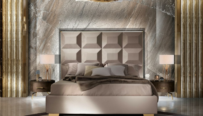 Bed luxury beds bed frame wood bedroom double matrimonial Italian furniture new