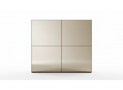 Stylish mirror cabinet with sliding doors in a modern style