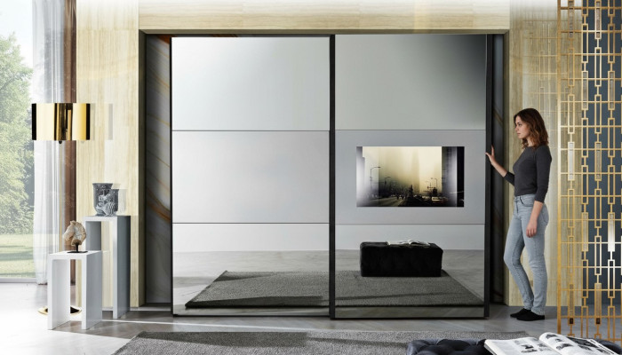 Wardrobe sliding door cabinets Italian furniture bedroom new