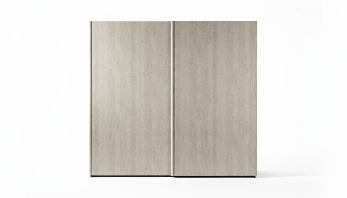 Modern wardrobe with sliding doors for the bedroom made of natural wood